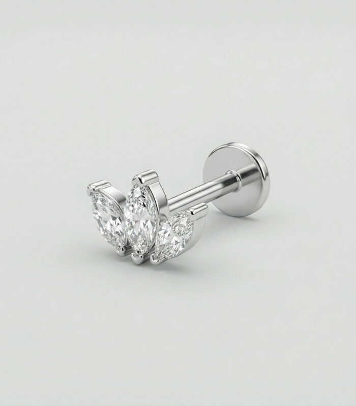 Lotus Leaf Labret Stud