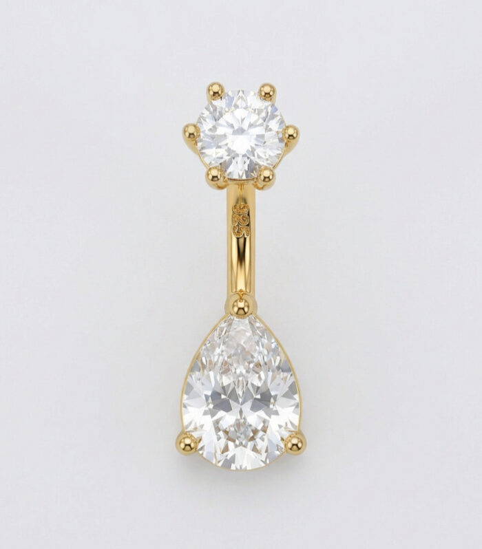 Pear Drop Belly Ring
