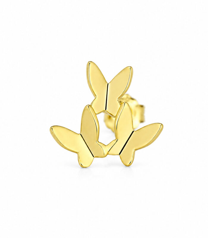 Gold Leaf Cluster Stud