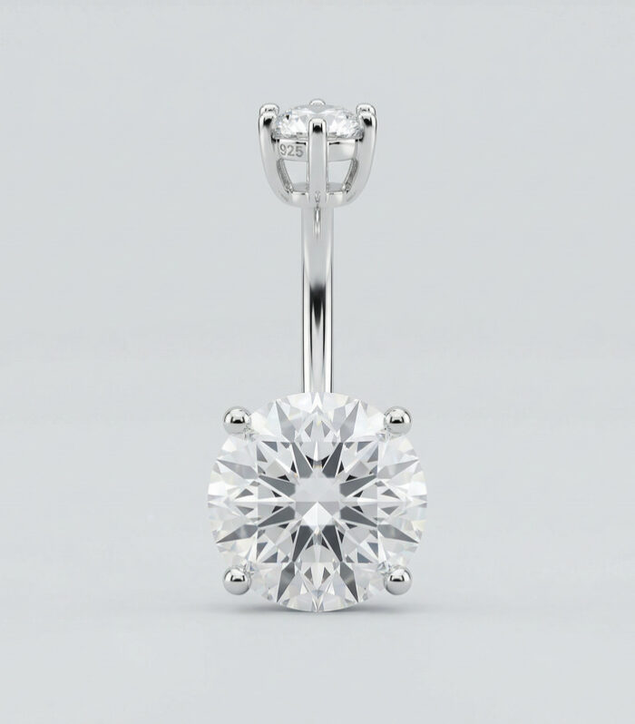 Classic Solitaire Belly Ring