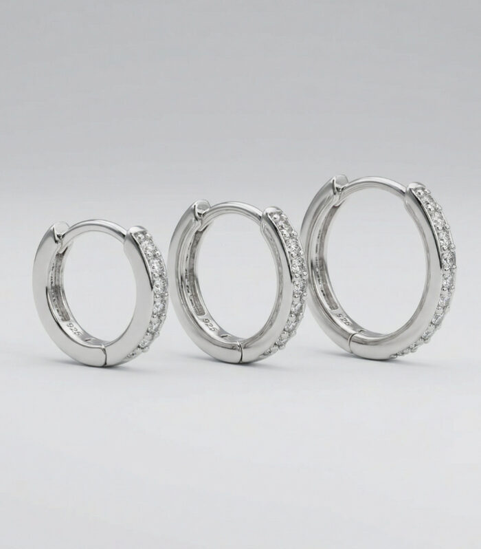 Three-Size Pave Segment Ring Set