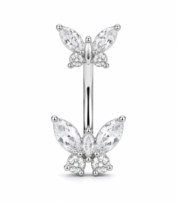 Double Butterfly Belly Ring