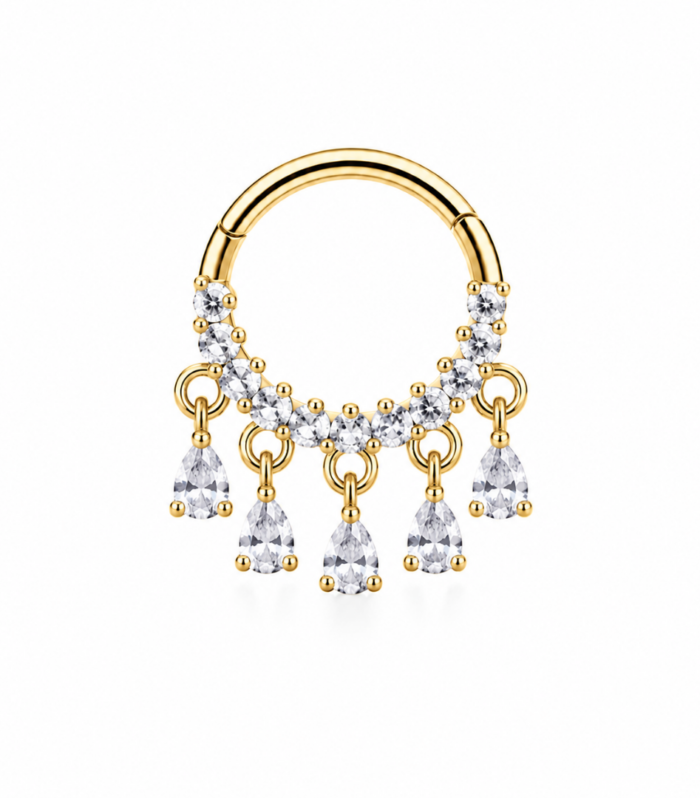 Teardrop Chandelier Clicker — Gold Plated