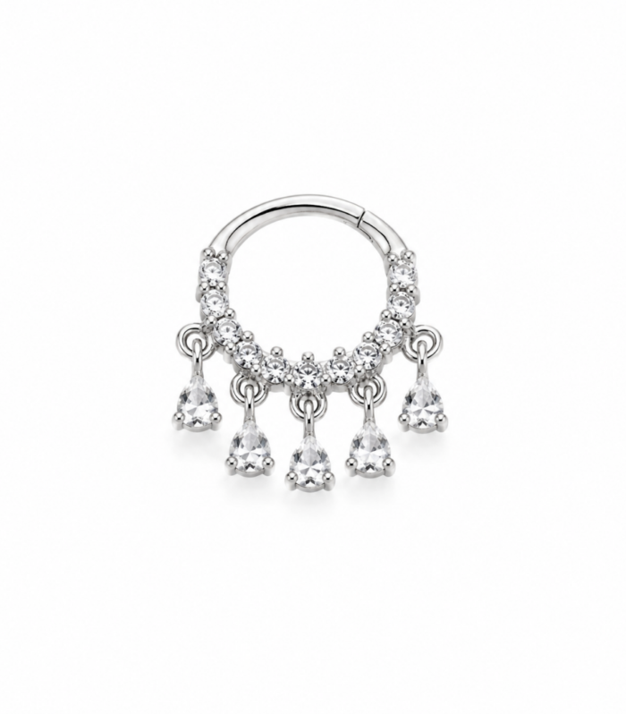 Teardrop Chandelier Clicker — Silver
