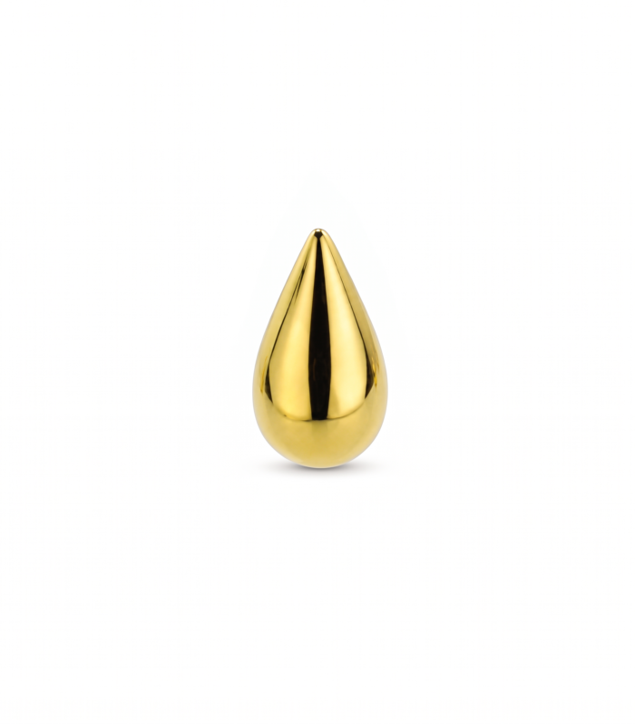 Teardrop Plain Stud — Gold Plated
