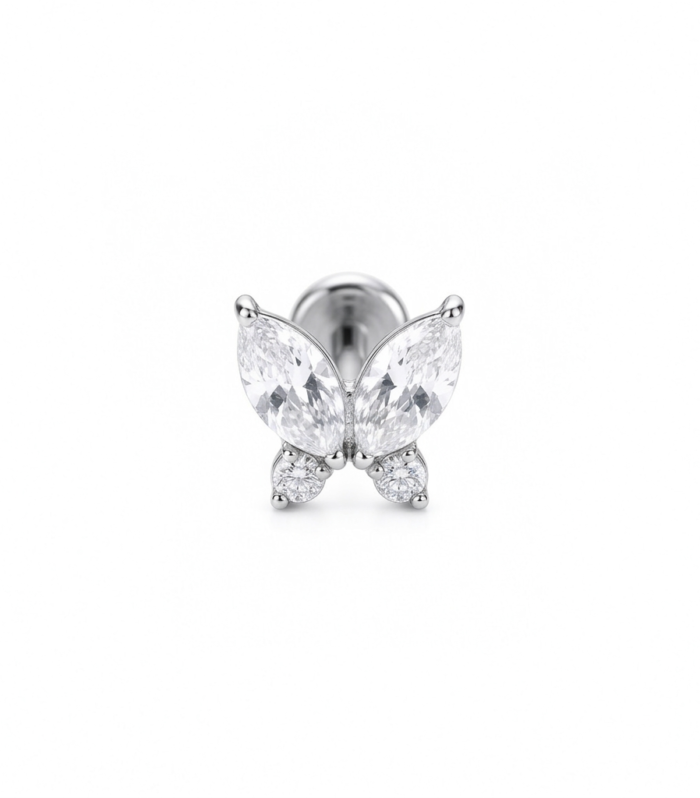Butterfly Stud — Silver