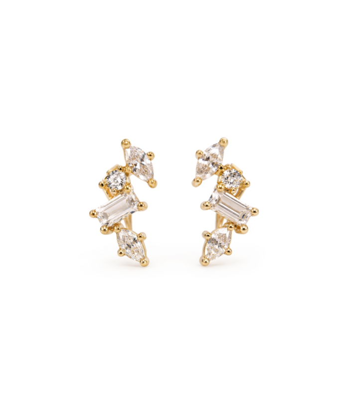 Mixed-Cut Climber Labret — Gold Plated