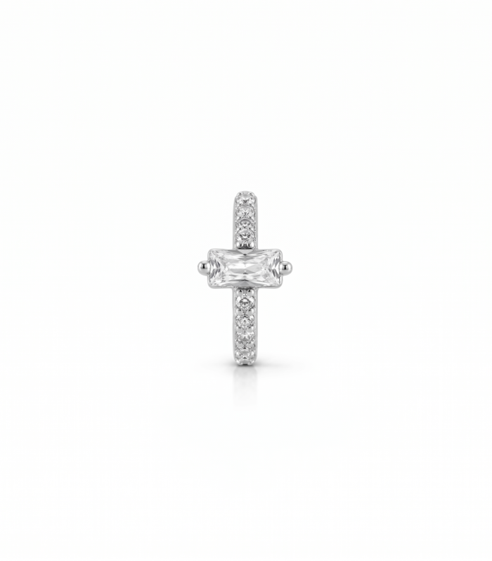 Radiant CZ Hoop — Silver