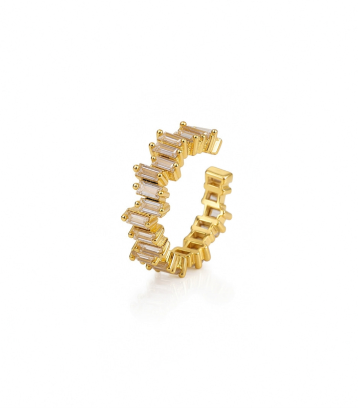 Baguette Ear Cuff — Gold Plated