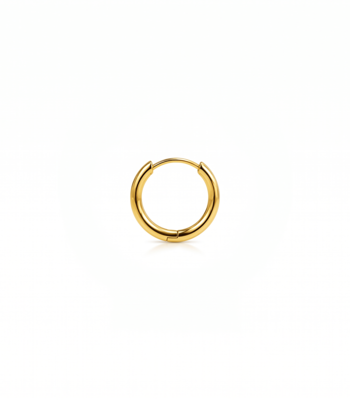 Plain Round Hoop — Gold Plated